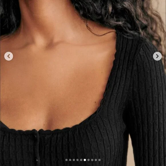 Sézane NWT Ambroise Cardigan in Black Size L - Picture 4 of 6